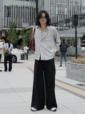 「CASPER JOHN（キャスパージョン）のアイテム（パンツ）」を使った、ヤマネンさん（メンズ・171cm）の秋コーディネート