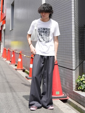 「CASPER JOHN（キャスパージョン）のアイテム（パンツ）」を使った、ヤマネンさん（メンズ・171cm）の夏コーディネート