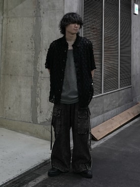 「CASPER JOHN（キャスパージョン）のアイテム（タンクトップ）」を使った、ヤマネンさん（メンズ・171cm）の夏コーディネート