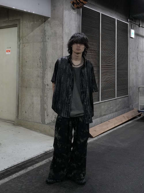Striped crepe tank top/楊柳タンクトップ