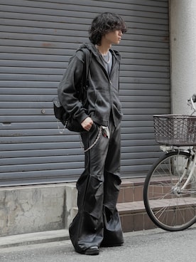 「CASPER JOHN（キャスパージョン）のアイテム」を使った、ヤマネンさん（メンズ・171cm）の秋コーディネート