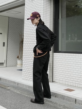 「CASPER JOHN（キャスパージョン）のアイテム（パンツ）」を使った、ヤマネンさん（メンズ・171cm）の秋コーディネート