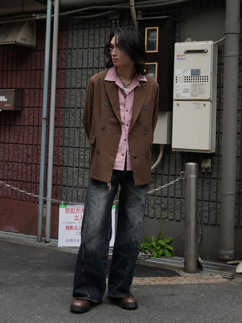 CRUSH FADE SIDE SEEM BOOTS CUT JEANS / クラッシュフェードサイド