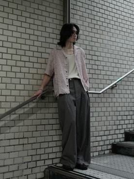 「CASPER JOHN（キャスパージョン）のアイテム」を使った、ヤマネンさん（メンズ・171cm）の夏コーディネート