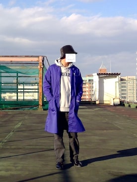 「carhartt」｜「アイテム（カバーオール）」を使った、rytabさん（メンズ・177cm）の秋コーディネート