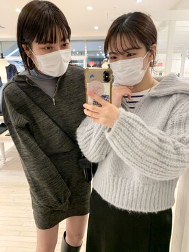 「SET UP」｜「アイテム（アクセサリー）」を使った、norikoさん（レディース・161cm）の冬コーディネート