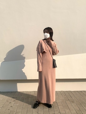 「ビットローファー」｜「アイテム（ワンピース）」を使った、norikoさん（レディース・161cm）の春コーディネート