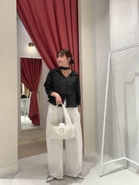 「mystic（ミスティック）のアイテム（ハンドバッグ）」を使った、norikoさん（レディース・161cm）の春コーディネート