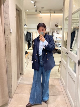 「mystic（ミスティック）のウエスタンブーツ（ブーツ）」を使った、norikoさん（レディース・161cm）の秋コーディネート