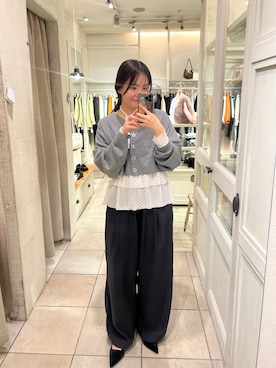 「mystic（ミスティック）のアイテム（その他パンツ）」を使った、norikoさん（レディース・161cm）の秋コーディネート