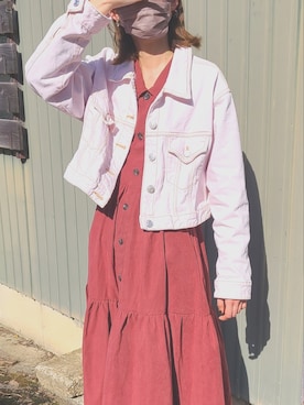「GRL（グレイル）のアイテム（シャツワンピース）」を使った、まろこさん（レディース・169cm）の春コーディネート