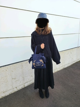 「GRL（グレイル）のアイテム（ハット）」を使った、まろこさん（レディース・169cm）の秋コーディネート