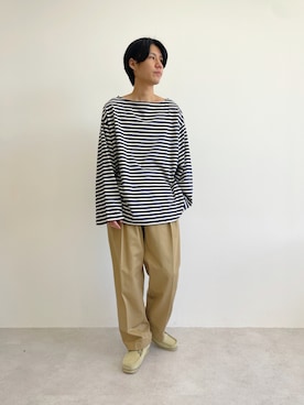 「アイテム（チノパンツ）」を使った、Mizuki　Inoueさん（メンズ・173cm）の夏コーディネート