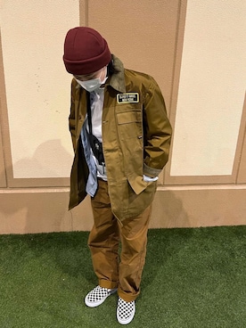 「SCHOTT」｜「アイテム（スリッポン）」を使った、奏さん（レディース・167cm）の春コーディネート