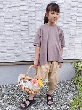 「カコバッグ」｜ko_ai_to🎶さん（キッズ・122cm）の夏コーディネート