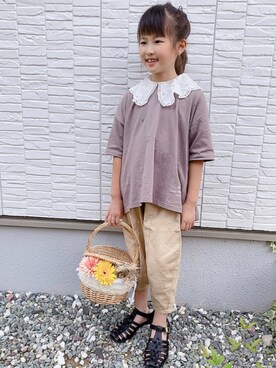 ko_ai_to🎶さん（キッズ・122cm）の夏コーディネート