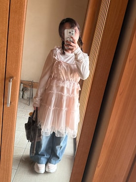 「OLIVE des OLIVE（オリーブデオリーブ）のアイテム」を使った、一重怪獣さん（レディース・148cm）の春コーディネート