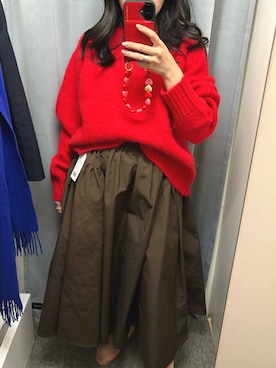 「アイテム（スマホグッズ）」を使った、Maさん（レディース・155cm）の冬コーディネート