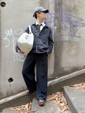 「PUMA（プーマ）のアイテム（バッグ）」を使った、hotoさん（メンズ・165cm）の春コーディネート