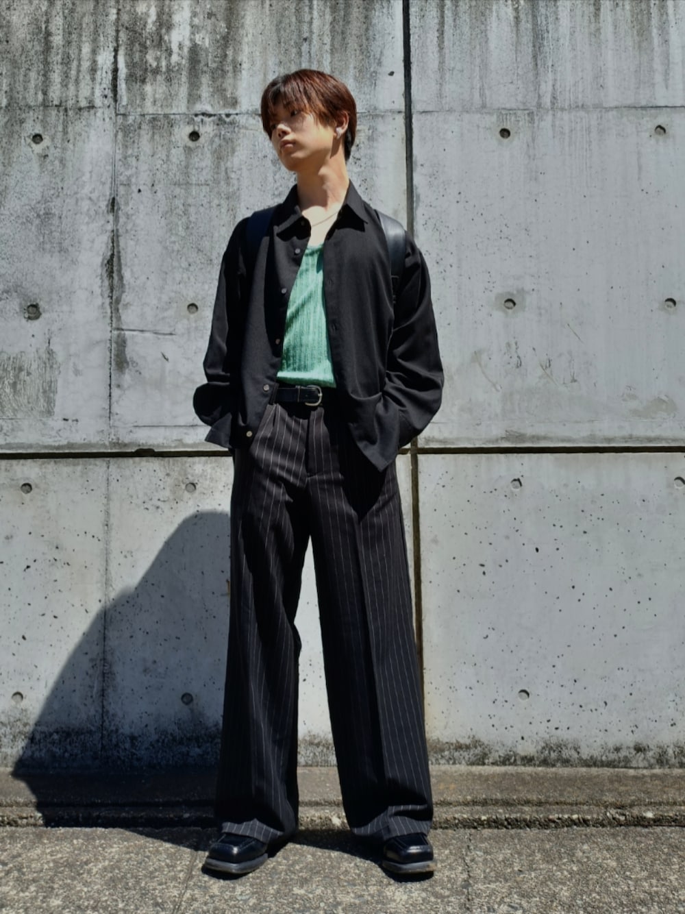 CLEL（クレイル）の「【CLEL】Prime TR Semi-wide Tuck Slacks