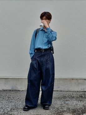 「and cloud（アンドクラウド）のアイテム」を使った、hotoさん（メンズ・165cm）の夏コーディネート
