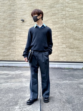 「and cloud（アンドクラウド）のDrop Earcuff（イヤーカフ、シルバー系）」を使った、hotoさん（メンズ・165cm）の春コーディネート