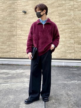 「CLEL（クレイル）のアイテム（パンツ）」を使った、hotoさん（メンズ・165cm）の春コーディネート