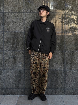 「A BATHING APE（アベイシングエイプ）のアイテム」を使った、yaskto さん（メンズ・180cm）の夏コーディネート