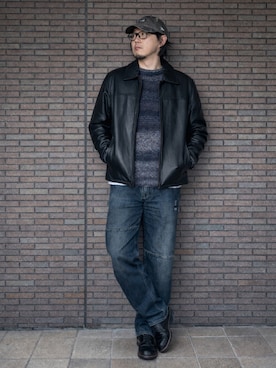 「Guess（ゲス）のアイテム」を使った、yaskto さん（メンズ・180cm）の冬コーディネート