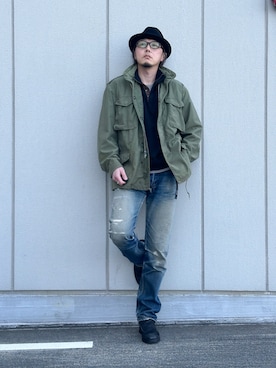 ジャケット/アウター（グリーン系）を使った「グランジ」の人気