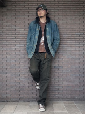 「Wrangler（ラングラー）のアイテム」を使った、yaskto さん（メンズ・180cm）の冬コーディネート