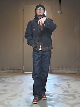 「A.P.C.（アーペーセー）のアイテム」を使った、yaskto さん（メンズ・180cm）の冬コーディネート