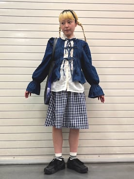 「Achic（アシック）のアイテム」を使った、保坂ななみさん（レディース・155cm）の春コーディネート