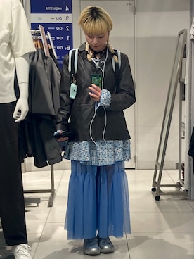 「HOOK（フック）のアイテム」を使った、保坂ななみさん（レディース・155cm）の春コーディネート