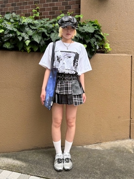 「FILA（フィラ）のアイテム」を使った、保坂ななみさん（レディース・155cm）の夏コーディネート