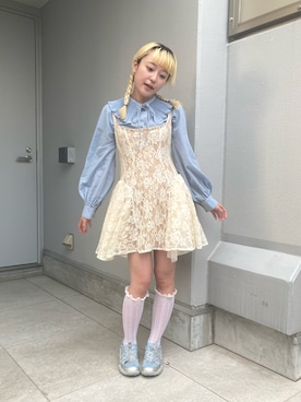 「FILA（フィラ）のアイテム」を使った、保坂ななみさん（レディース・155cm）の春コーディネート