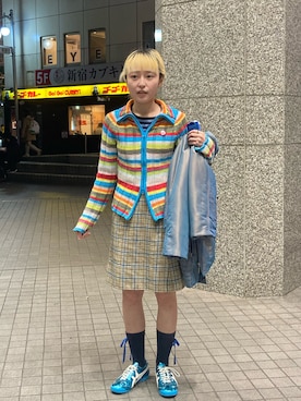 「アイテム（レッグウェア）」を使った、保坂ななみさん（レディース・155cm・20代）の秋コーディネート