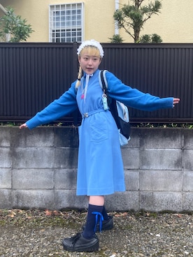 「アイテム（バックパック/リュック）」を使った、保坂ななみさん（レディース・155cm）の冬コーディネート