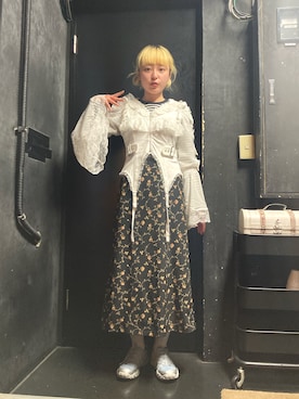 「ショート丈」｜保坂ななみさん（レディース・155cm）の春コーディネート