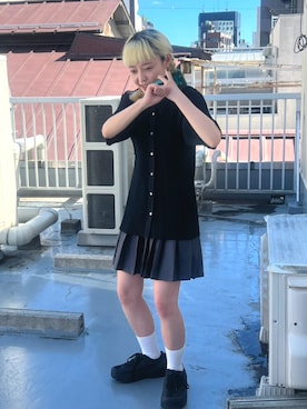 「アイテム（スカート）」を使った、保坂ななみさん（レディース・155cm・20代）の夏コーディネート