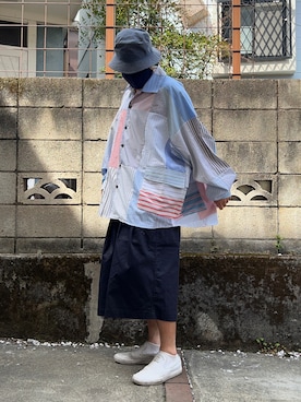 「sillage」｜「アイテム（帽子）」を使った、fkfreedomさん（メンズ・167cm）の春コーディネート