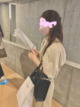 「MARC JACOBS（マークジェイコブス）のアイテム（トートバッグ）」を使った、m aさん（レディース・162cm）の秋コーディネート