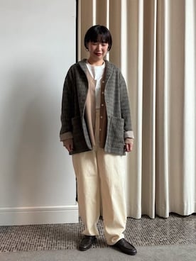 「アイテム（フォーマルスーツ/小物、ブラウン系）」を使った、ADIEU TRISTESSEさん（レディース・162cm）の秋コーディネート