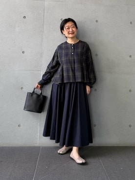 「conges payes ADIEU TRISTESSE（コンジェ ペイエ アデュートリステス）のアイテム」を使った、ADIEU TRISTESSEさん（レディース・155cm）の夏コーディネート