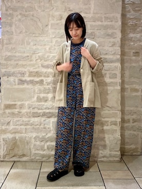 「ADIEU TRISTESSE（アデュートリステス）のリバティプリントサイドストライプパンツ（その他パンツ、その他）」を使った、ADIEU TRISTESSEさん（レディース・165cm）の夏コーディネート