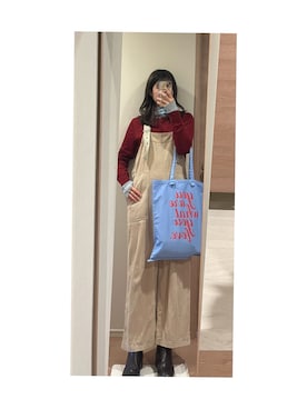 「feepur」｜「アイテム（オールインワン・サロペット）」を使った、mamayu8gさん（レディース・159cm）の冬コーディネート