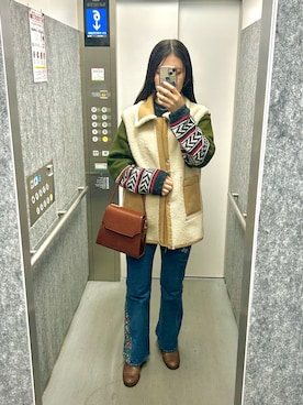「Kastane（カスタネ）のアイテム（その他アウター）」を使った、kacchiさん（レディース・165cm）の冬コーディネート