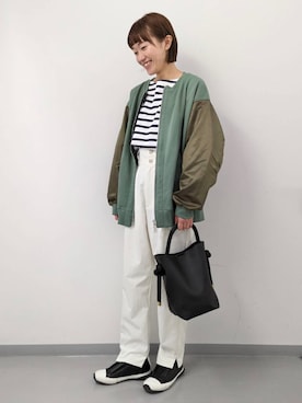 「zucca」｜「アイテム（ブルゾン）」を使った、minamikawaさん（レディース・160cm）の冬コーディネート