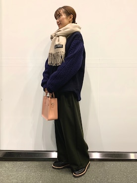 「zucca」｜「アイテム（ブルゾン）」を使った、minamikawaさん（レディース・160cm）の冬コーディネート