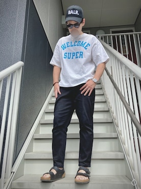 「BALR.（ボーラー）のアイテム（帽子）」を使った、t117さん（メンズ・176cm）の秋コーディネート